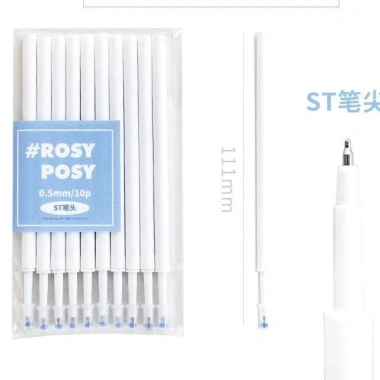 Set 10 Ngòi Bút Gel ROSYPOSY Mực Đen - Giá 50.000đ, Viết Mượt, Chất Lượng Cao 2