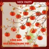 Set 10 Quả Hồng Giấy + Dây Treo, Trang Trí Tết, Lồng Đèn, Chụp Ảnh - Giá 32.000đ