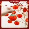 Set 10 Quả Hồng Giấy + Dây Treo, Trang Trí Tết, Lồng Đèn, Chụp Ảnh - Giá 32.000đ 5