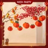 Set 10 Quả Hồng Giấy + Dây Treo, Trang Trí Tết, Lồng Đèn, Chụp Ảnh - Giá 32.000đ 6