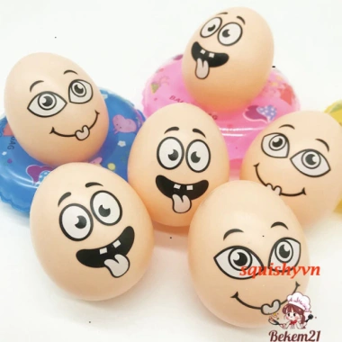 Set 10 quả trứng gà giả nhựa trắng mô hình chuồng ấp, dạy vẽ, giá 13.000đ