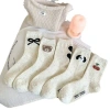 Set 10 tất nữ cổ cao hoạ tiết gấu nơ tim cherry - Đẹp dễ thương, giá 68.600đ