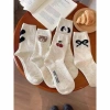 Set 10 tất nữ cổ cao hoạ tiết gấu nơ tim cherry - Đẹp dễ thương, giá 68.600đ 3