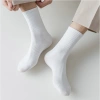 Sét 10 Tất vớ nam nữ cổ cao trung cổ, trắng đen, cotton dệt kim, giá chỉ 28.000 VND 3