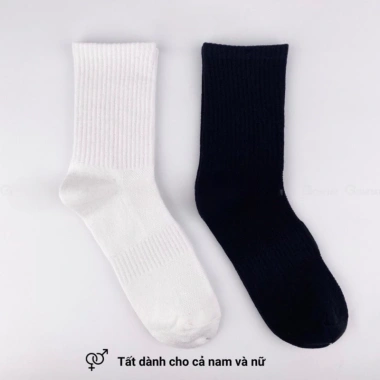 Sét 10 Tất vớ nam nữ cổ cao trung cổ, trắng đen, cotton dệt kim, giá chỉ 28.000 VND 4 Sét 10 Tất vớ nam nữ cổ cao trung cổ, trắng đen, cotton dệt kim, giá chỉ 28.000 VND 4