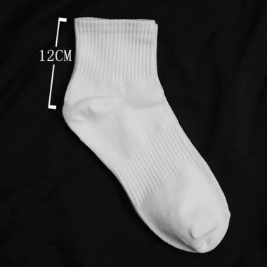 Sét 10 Tất vớ nam nữ cổ cao trung cổ, trắng đen, cotton dệt kim, giá chỉ 28.000 VND