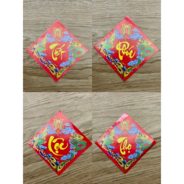 Set 10 tem chữ Tết dán bánh trưng, dưa hấu - Trang trí đồ Tết Thái Sơn VN 14.300₫