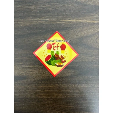 Set 10 tem chữ Tết Xuân Phát Tài Vạn Sự Như Ý 6x6cm dán bánh chưng, pháo giấy, 19.000đ 4