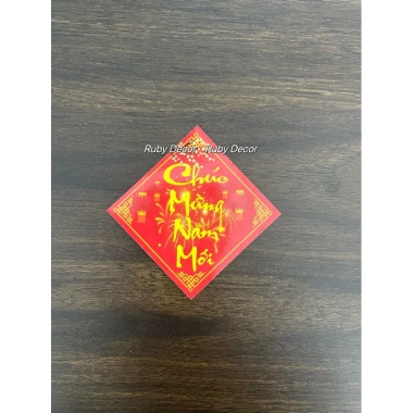 Set 10 tem chữ Tết Xuân Phát Tài Vạn Sự Như Ý 6x6cm dán bánh chưng, pháo giấy, 19.000đ 9