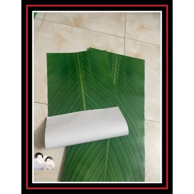 Set 10 tờ giấy hình lá dong 32x64cm gói bánh chưng giả giảm giá 45k VPP Quốc Huy