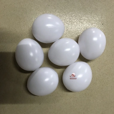 Set 10 trứng gà giả nhựa trắng - mô hình chuồng ấp trứng, dụng cụ dạy học vẽ hình, giá ưu đãi 14.000 VND