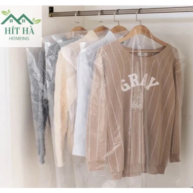 Set 10 Túi Bóng Nhựa Dẻo PP Đựng Chăn Màn, Quần Áo, Bảo Vệ Chống Bụi, Treo Vest & Váy 2