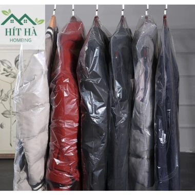 Set 10 Túi Bóng Nhựa Dẻo PP Đựng Chăn Màn, Quần Áo, Bảo Vệ Chống Bụi, Treo Vest & Váy 6