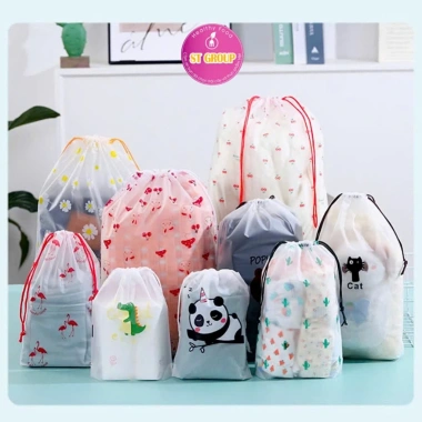Set 10 Túi Dây Rút ST GROUP Đa năng Đựng Quần Áo Giày Dép Mỹ Phẩm - 25.000₫