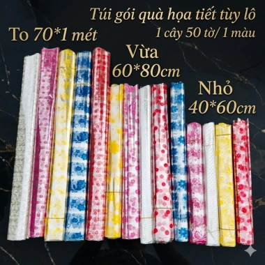 Set 10 Túi Giấy Kiếng Gói Quà Tết Gấu Bông Kích Cỡ Đa Dạng, Họa Tiết Đa Dạng, 60.000 VND