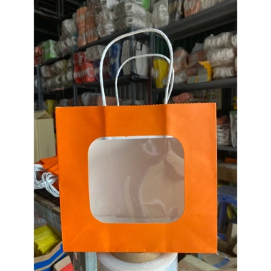 Set 10 Túi Giấy Mặt Kính Mika Đựng Hoa Quà Tặng 20x21x10cm Ưu Đãi 50.400 VND 4