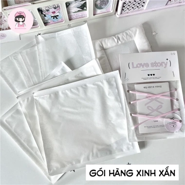 Set 10 Túi Giấy Trắng Mặt Kính Suốt Đựng Bánh Kẹo Midi Corner Giá 26.000đ