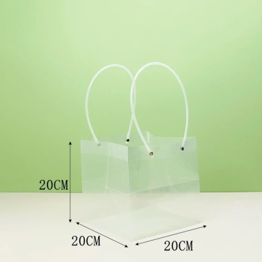 Set 10 túi nhựa mica vuông trong suốt đa kích thước - Đựng giỏ quà Tết, phụ kiện