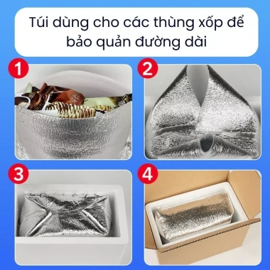 Set 10 Túi Xốp Bạc Giữ Nhiệt - Bảo Quản Thực Phẩm, Giữ Lạnh Liên Tục, Giá 30.450đ