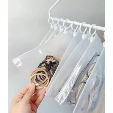 Set 10 túi zip trong đựng đồ dùng tiện ích có móc treo - Giá 32.900₫, tiết kiệm