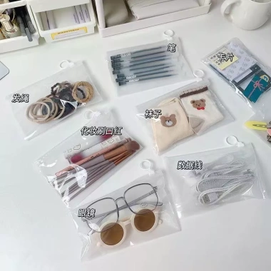Set 10 túi zip trong đựng đồ dùng tiện ích có móc treo - Giá 32.900₫, tiết kiệm