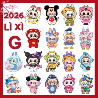 Set 100 Bao Lì Xì Chibi Bính Ngọ Dễ Thương Cao Cấp Ánh Kim Phản Quang Lấp Lánh 55.000₫