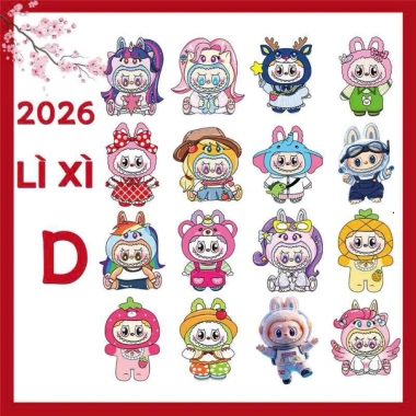 Set 100 Bao Lì Xì Chibi Bính Ngọ Dễ Thương Cao Cấp Ánh Kim Phản Quang Lấp Lánh 55.000₫