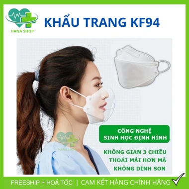 Set 100 Cái Khẩu Trang KF94 UNI MASK 4 Lớp Kháng Khuẩn 4D Hàn Quốc Lọc Bụi Mịn Chống UV Giá 50.000 VND 2