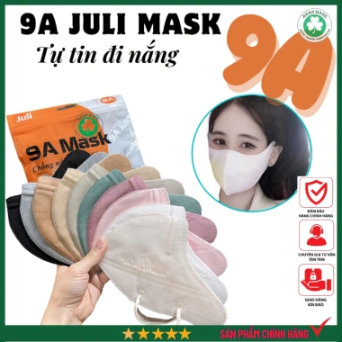 Set 100 chiếc Khẩu Trang 9A JULI 5 lớp Form To – Chống Nắng, Che Toàn Mặt, Ngăn UV và Khói Bụi – Giá ưu đãi 85.000₫ 4