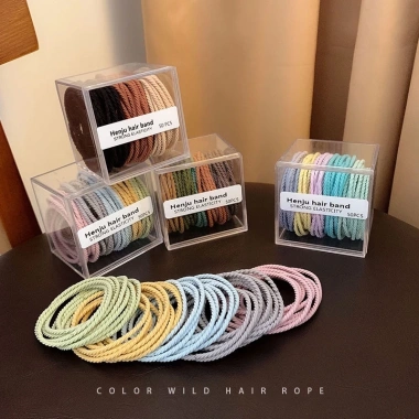 Set 100 Dây Buộc Tóc Cao Su Co Giãn Thời Trang Hàn Quốc - Giá ưu đãi 23.000 VND 5 Set 100 Dây Buộc Tóc Cao Su Co Giãn Thời Trang Hàn Quốc - Giá ưu đãi 23.000 VND 5