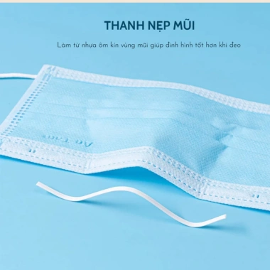 Set 100 khẩu trang An Tâm 4 lớp vải không dệt dày dặn - bảo vệ, ngăn bụi, giá 26.500₫
