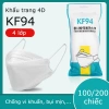 Set 100 khẩu trang KF94 4D chống giọt bắn, vi khuẩn, bụi mịn, túi zip - 79.000 VND