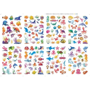 Set 100 sticker đại dương dễ thương - Decal dán trang trí học tập cho bé, chỉ 30.000đ