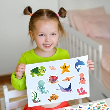 Set 100 sticker đại dương dễ thương - Decal dán trang trí học tập cho bé, chỉ 30.000đ