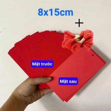 Sét 100 thẻ đỏ trống thư pháp kèm dây treo, giảm giá 30.000 VND, viết Tết 5 Sét 100 thẻ đỏ trống thư pháp kèm dây treo, giảm giá 30.000 VND, viết Tết 5