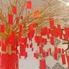 Sét 100 thẻ đỏ trống thư pháp kèm dây treo, giảm giá 30.000 VND, viết Tết 9