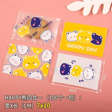 Set 100 túi bóng hàn nhiệt họa tiết đẹp, đựng trà hoa, bánh kẹo - chỉ 15.096 VND 2