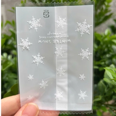 Set 100 túi bóng tuyết trong mới - Bao bì đựng bánh kẹo, trà hoa, giá ưu đãi 17.5k 6