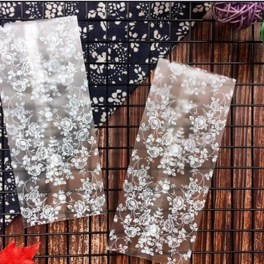 Set 100 Túi Đựng Bánh Cookie, Bánh Quy, Trà Hoa, Túi Trắng Mờ HOA HỒNG, Nhiều Kích Thước, Giá Ưu Đãi 16.000₫ 9