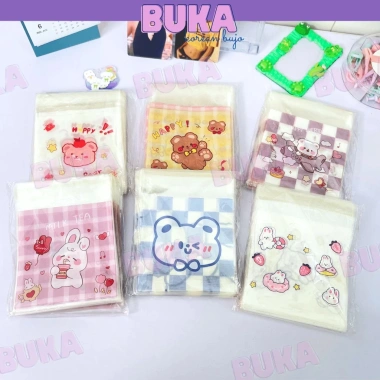 Set 100 Túi Đựng Phụ Kiện Toploader Móc Khóa Bánh Kẹo Hình Gấu Thỏ Cute 10x10 - 22.800đ 7