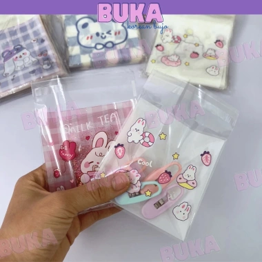 Set 100 Túi Đựng Phụ Kiện Toploader Móc Khóa Bánh Kẹo Hình Gấu Thỏ Cute 10x10 - 22.800đ 9