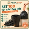 Set 100 Túi Đựng Rác Dây Rút Dalong 50x45cm Dày Dai, Quai Nhựa - Giá 25.000 VNĐ