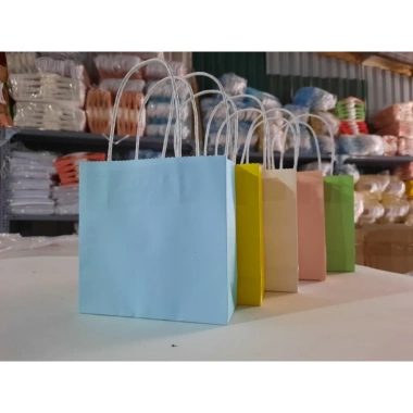 Set 100 túi giấy xoắn kraft Nhật 15x14x5cm - Quai tiện lợi, giá ưu đãi 270k 10 Set 100 túi giấy xoắn kraft Nhật 15x14x5cm - Quai tiện lợi, giá ưu đãi 270k 10