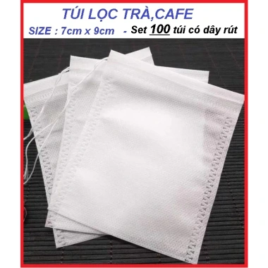 Set 100 Túi Lọc Trà Café Thảo Dược Có Dây Rút - Giá 13.050₫, Tiết Kiệm Đậm Đà
