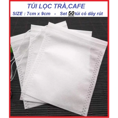 Set 100 Túi Lọc Trà Café Thảo Dược Có Dây Rút - Giá 13.050₫, Tiết Kiệm Đậm Đà