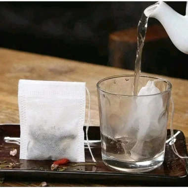 Set 100 túi lọc trà vải không dệt có dây rút đa kích thước, giá chỉ 17.000₫