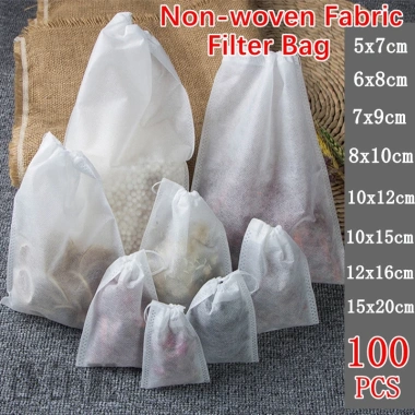 Set 100 Túi Lọc Trà Vải Không Dệt Dùng Một Lần - Tiện Lợi, Giá Chỉ 24.297₫