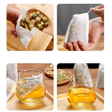 Set 100 Túi Lọc Trà Vải Không Dệt Dùng Một Lần - Tiện Lợi, Giá Chỉ 24.297₫