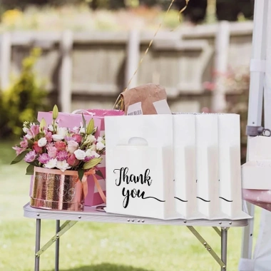 Set 100 Túi Nhựa Đựng Kẹo In Chữ Thank You Sinh Nhật Lễ Tạ Ơn 96.800 VND