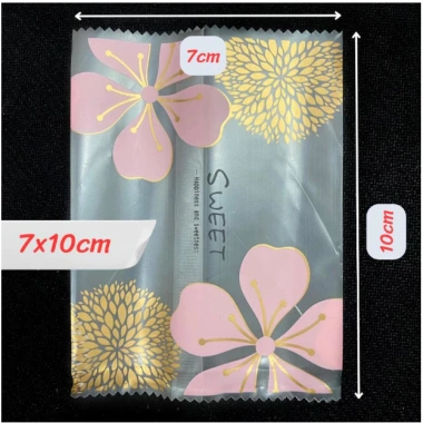 Set 100 túi nilon Đào Sweet - Bao bì đựng bánh kẹo trà hoa, giá chỉ 20.000₫